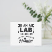 Ich bin ein Geschenk des Labrador-Technikers für N Postkarte (Stehend Vorderseite)