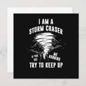 Ich bin ein Geschenk des Sturms Chaser Tornado Hur Einladung (Vorne/Hinten)