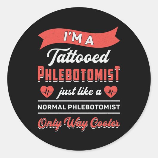 Ich bin ein Geschenk des tattooten Phlebotomisten  Runder Aufkleber (Vorderseite)