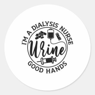 Ich bin ein Geschenk für Dialysepatienten Runder Aufkleber