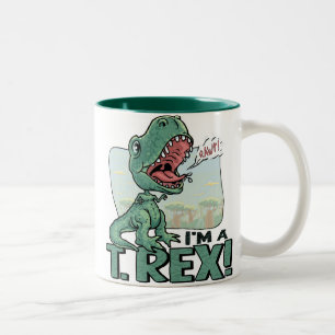 Ich bin ein Geschenk-Ideen T. Rex Dinosaur Zweifarbige Tasse