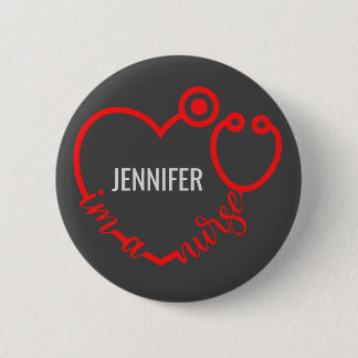 Ich bin ein Geschenk von Nurse Stethoscope Heart C Button
