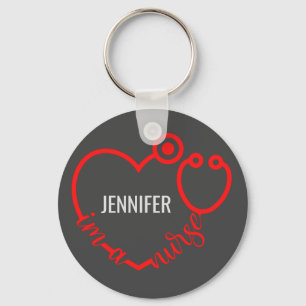 Ich bin ein Geschenk von Nurse Stethoscope Heart C Schlüsselanhänger