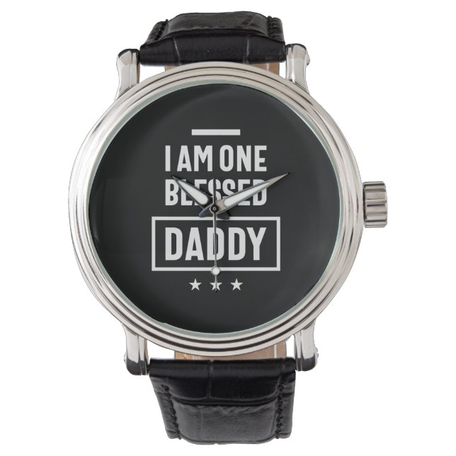 Ich bin ein gesegneter Daddy | Father Gift Armbanduhr (Vorderseite)