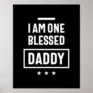 Ich bin ein gesegneter Daddy   Father Gift Poster