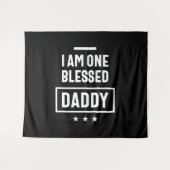 Ich bin ein gesegneter Daddy | Father Gift Wandteppich (Vorderseite (Horizontal))