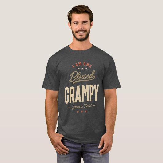Ich bin ein gesegneter Grampy - Vater und Großvate T-Shirt (Vorne ganz)