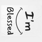 Ich bin ein gesegnetes biblisches Lächeln Fleecedecke (Vorderseite (Horizontal))