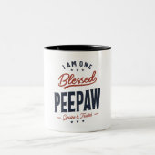 Ich bin ein gesegnetes Peepaw Design Zweifarbige Tasse (Mittel)