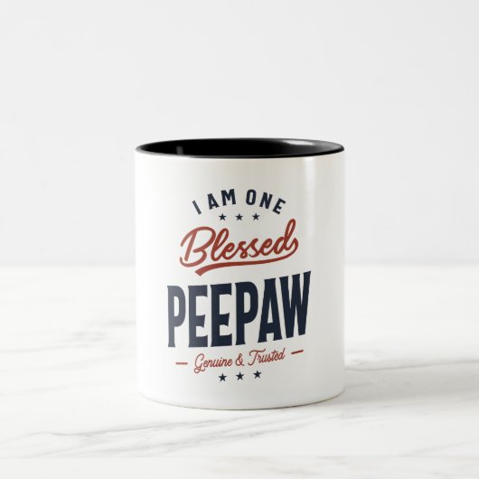 Ich bin ein gesegnetes Peepaw Design Zweifarbige Tasse (Mittel)