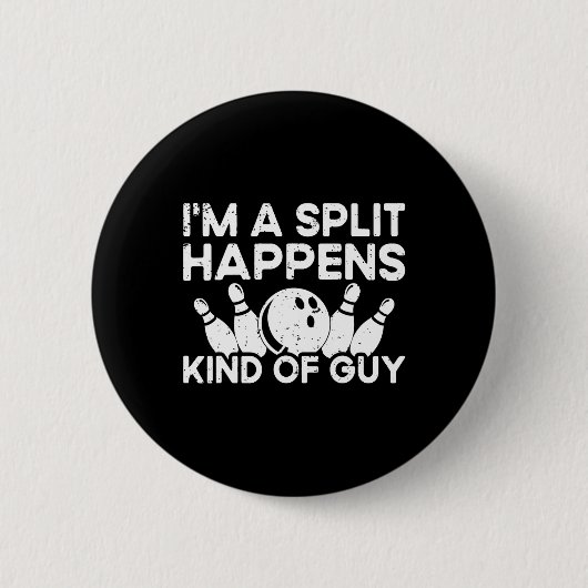 Ich bin ein gespaltener Typ Bowling Player - Funny Button (Vorderseite)