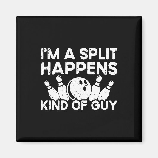 Ich bin ein gespaltener Typ Bowling Player - Funny Magnet (Vorne)