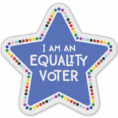 Ich bin ein gleichberechtigter Wähler! LGBTQ+ Rain Aufkleber (Vorderseite)