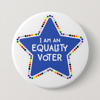 Ich bin ein gleichberechtigter Wähler! LGBTQ+ Rain Button