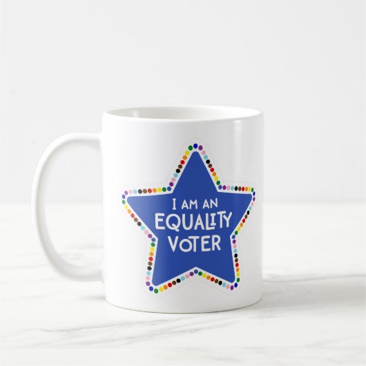 Ich bin ein gleichberechtigter Wähler! LGBTQ+ Rain Kaffeetasse (Links)