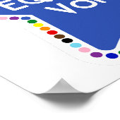 Ich bin ein gleichberechtigter Wähler! LGBTQ+ Rain Poster (Ecke)