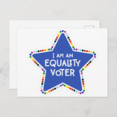 Ich bin ein gleichberechtigter Wähler! LGBTQ+ Rain Postkarte (Vorne/Hinten)