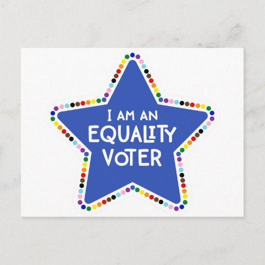 Ich bin ein gleichberechtigter Wähler! LGBTQ+ Rain Postkarte (Vorderseite)