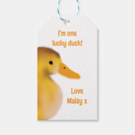 Ich bin ein Glück-Ente-Gefallen Geschenkanhänger