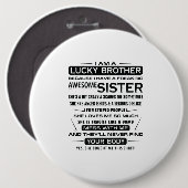 Ich bin ein glücklicher Bruder Geschenke für Brude Button (Vorne & Hinten)