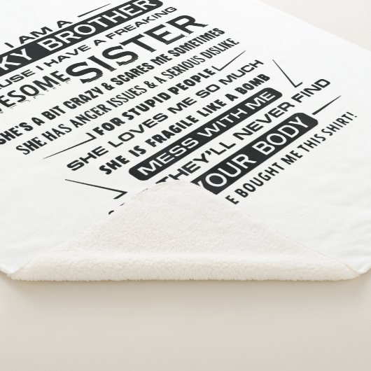 Ich bin ein glücklicher Bruder Geschenke für Brude Sherpadecke (3/4)