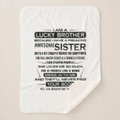 Ich bin ein glücklicher Bruder Geschenke für Brude Sherpadecke (Vorderseite)