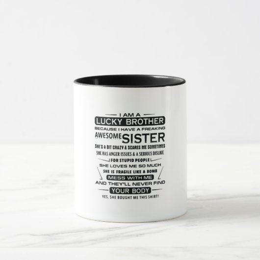 Ich bin ein glücklicher Bruder Geschenke für Brude Tasse (Zentrum)