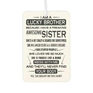 Ich bin ein glücklicher Bruder Weihnachtsgeschenke Autolufterfrischer