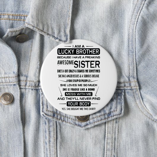 Ich bin ein glücklicher Bruder Weihnachtsgeschenke Button (Beispiel)