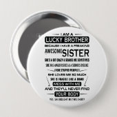 Ich bin ein glücklicher Bruder Weihnachtsgeschenke Button (Vorne & Hinten)