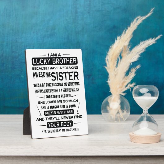 Ich bin ein glücklicher Bruder Weihnachtsgeschenke Fotoplatte (Seite)