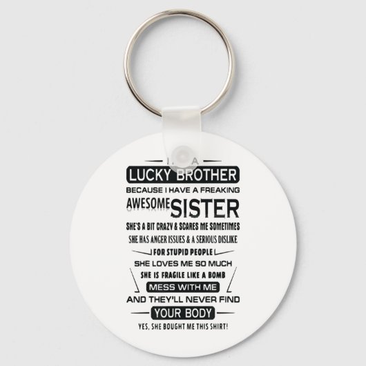 Ich bin ein glücklicher Bruder Weihnachtsgeschenke Schlüsselanhänger (Vorderseite)