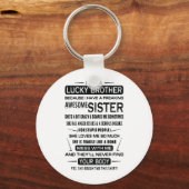 Ich bin ein glücklicher Bruder Weihnachtsgeschenke Schlüsselanhänger (Vorderseite)