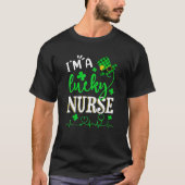 Ich bin ein glücklicher Grüner Stethoscope Patrick T-Shirt (Vorderseite)