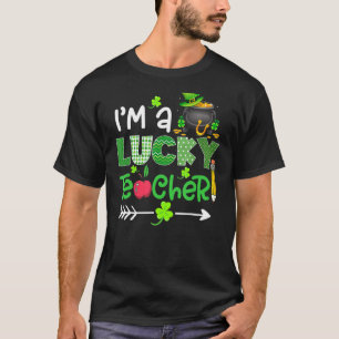 Ich bin ein glücklicher Lehrer Apple Pencil St Pat T-Shirt