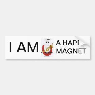 ICH BIN EIN GLÜCKLICHER MAGNET AUTOAUFKLEBER