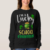 Ich bin ein glücklicher Schulberater, irisches Kle Sweatshirt (Vorderseite)
