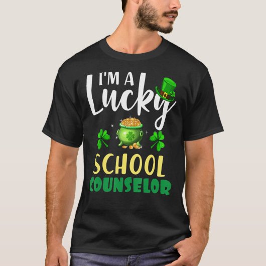 Ich bin ein glücklicher Schulberater, irisches Kle T-Shirt (Vorderseite)