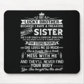 Ich bin ein glückliches Geschenk für Bruder von Sc Mousepad (Vorne)