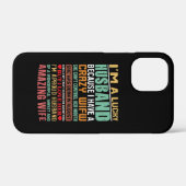 Ich bin ein glückliches Geschenk für Ehefrau-Liebh Case-Mate iPhone Hülle (Rückseite (Horizontal))