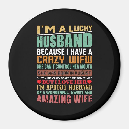 Ich bin ein glückliches Geschenk für Ehefrau-Liebh Magnet (Vorne)