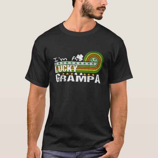 Ich bin ein glückliches Grampa Kleeblatt St Patric T-Shirt (Vorderseite)