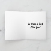 Ich bin ein Glückspilz, um einen Vater wie dich zu Karte (Innenseite)