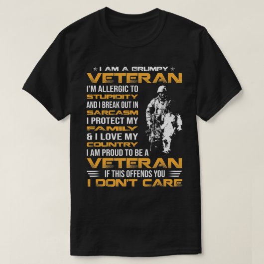 Ich bin ein glühender Veteran, der stolz ist Veter T-Shirt (Design vorne)