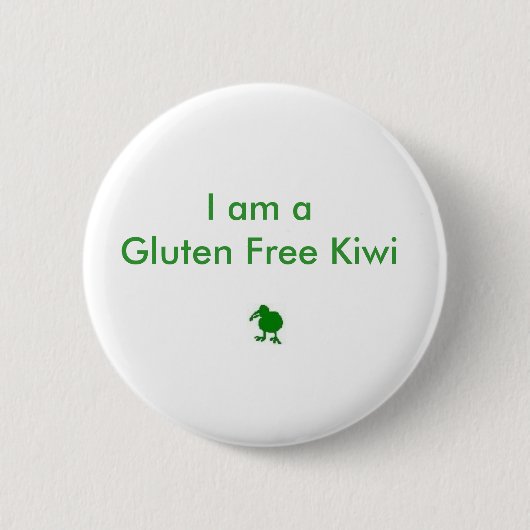 Ich bin ein Gluten-freies Kiwi-Abzeichen Button (Vorderseite)