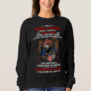 Ich bin ein grauenhafter Veteran-Tag-Veteran-Tag-V Sweatshirt