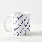 Ich bin ein griechisches Country Pride Typografy P Kaffeetasse (Links)