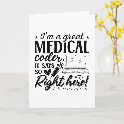 Ich bin ein großartiger ICD-Programmierer für Ärzt Karte (Gelbe Blume)