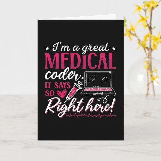 Ich bin ein großartiger ICD-Programmierer für Ärzt Karte (Gelbe Blume)