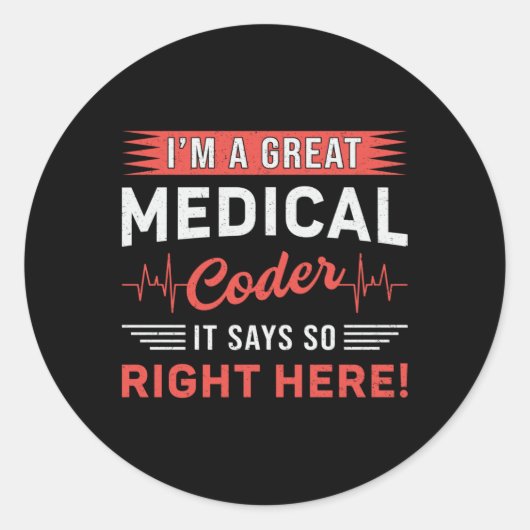 Ich bin ein großartiger ICD-Programmierer für medi Runder Aufkleber (Vorderseite)